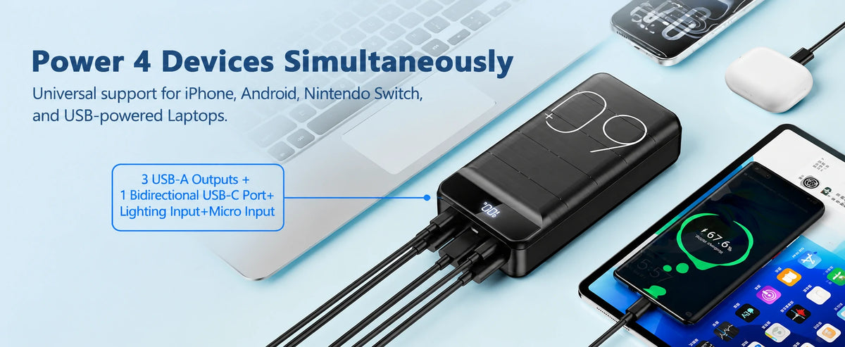 avepower q24 portable charger with digital power display