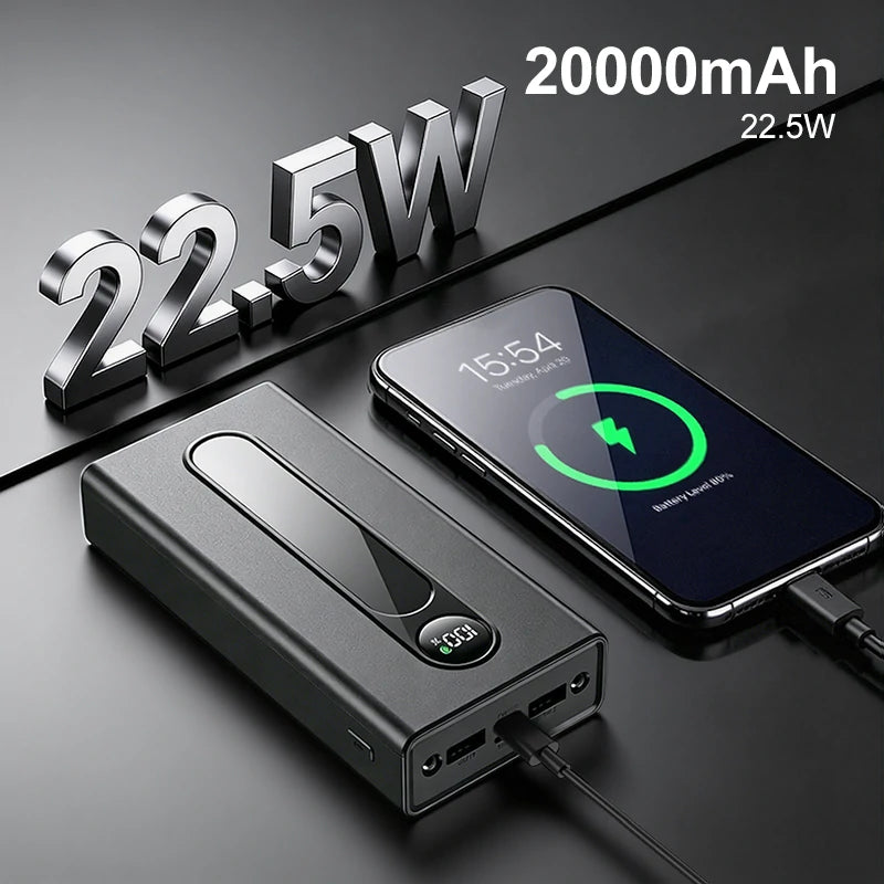 22.5w fast charging power bank with usb c pd