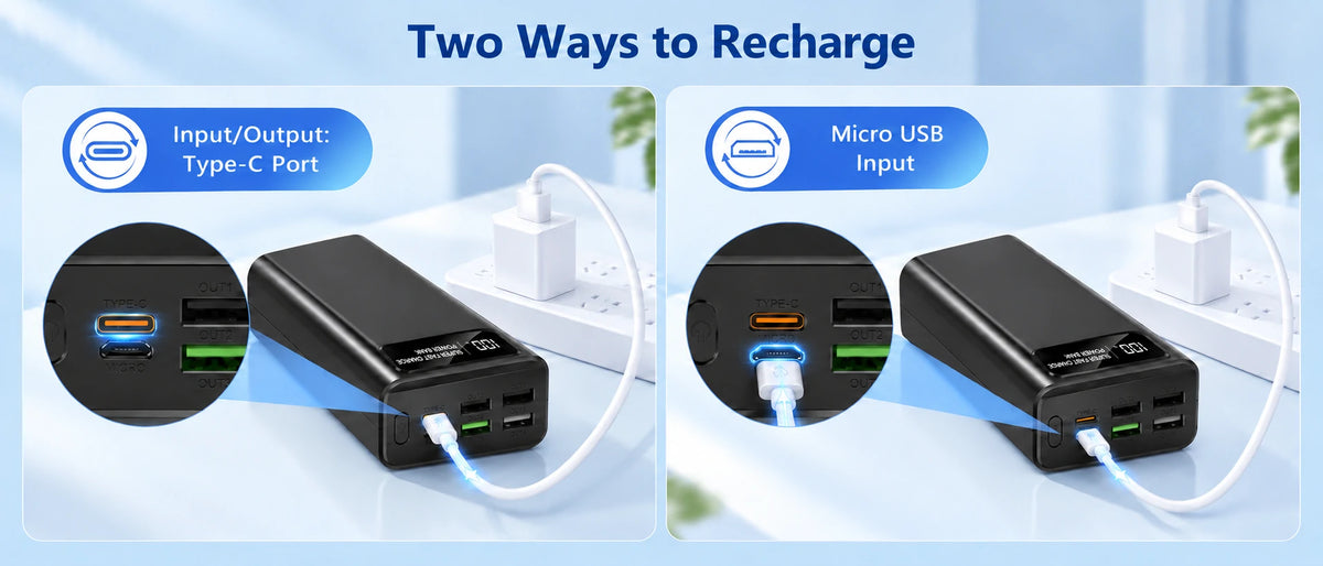 avepower k103 power bank charging ports