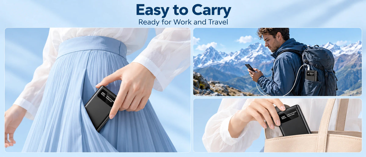 30000mah portable charger for travel and camping
