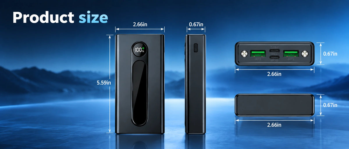 avepower k147 power bank charging ports