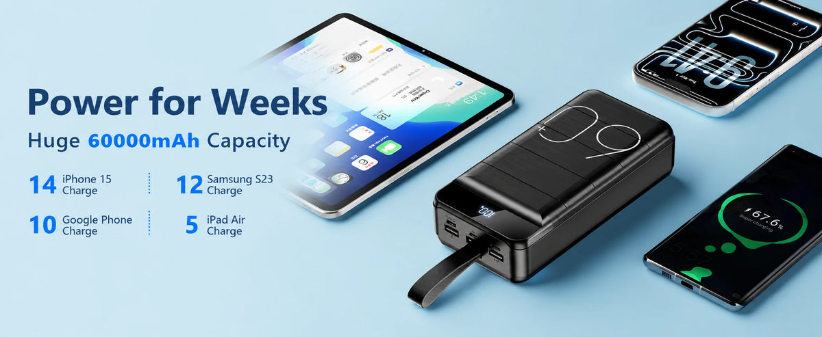 avepower q24 60000mah power bank for travel and camping