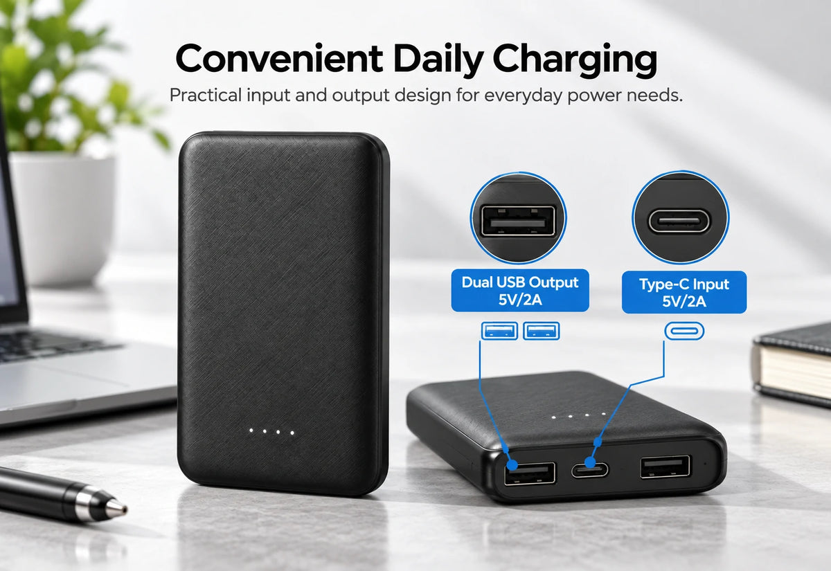 avepower 006 5000mah power bank with dual usb-a output