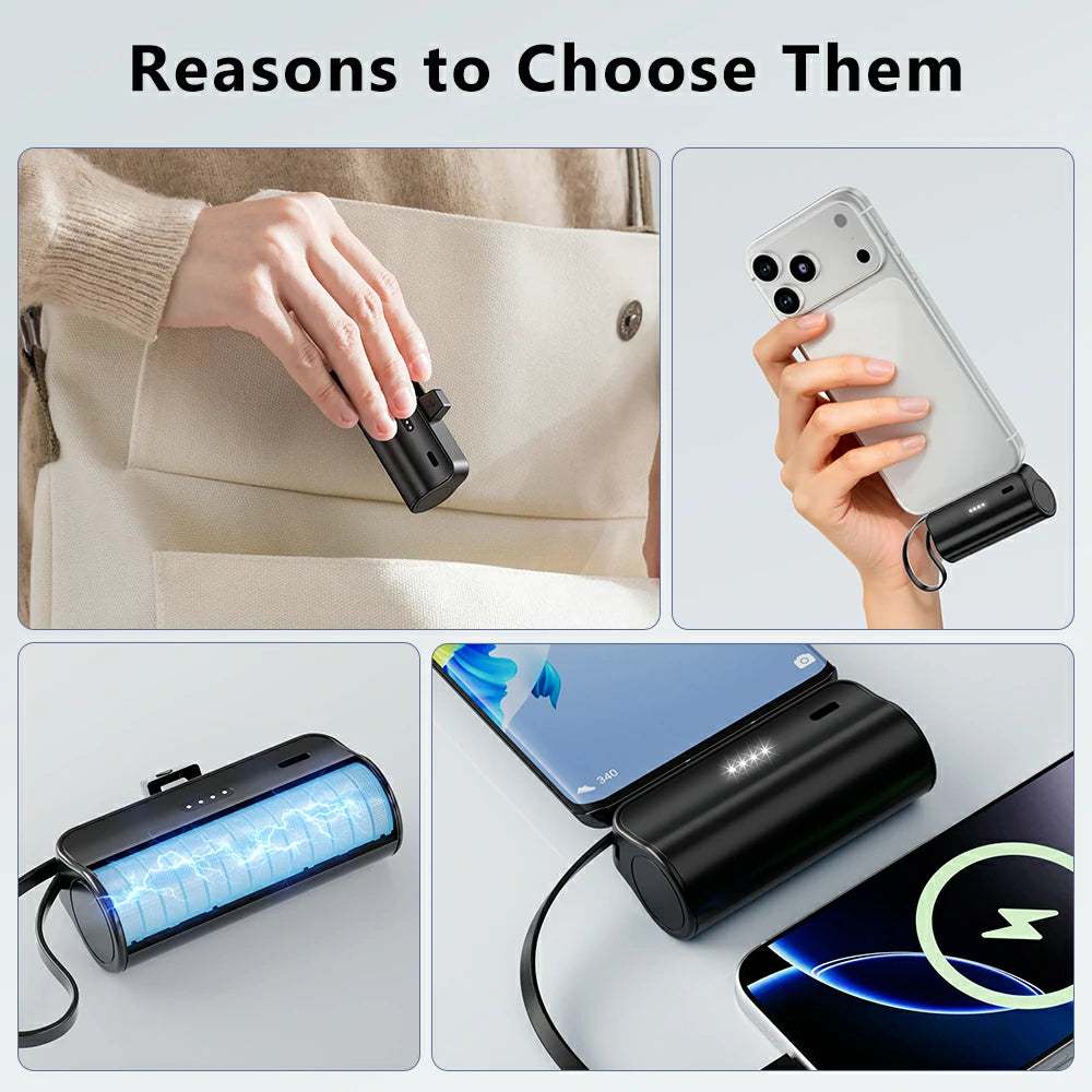 avepower k188 5000mah mini power bank product display for smartphone charging