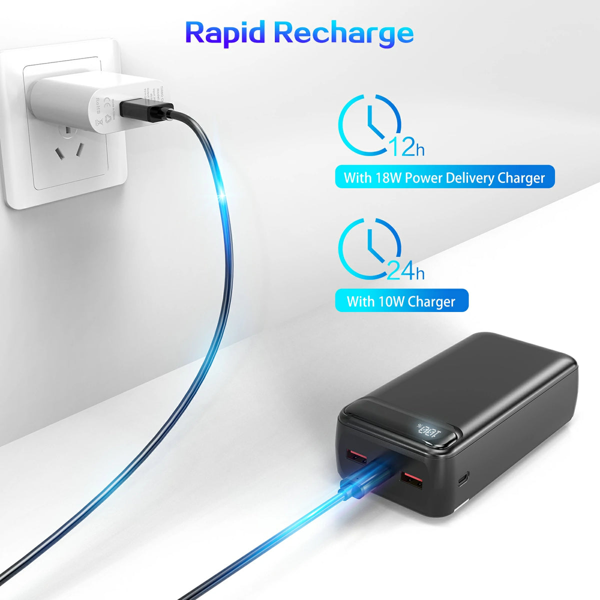 avepower q30 50000mah power bank front view