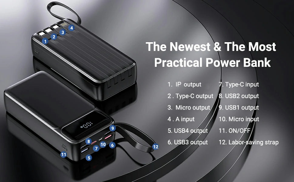 dx273 portable power bank with digital display